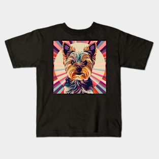 Yorkshire Terrier in 70's Kids T-Shirt